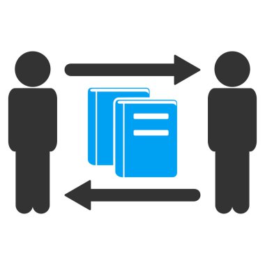 Kişi kitap Exchange vektör simgesi