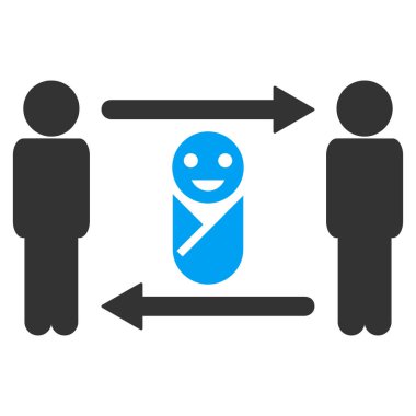 Kişi çocuk Exchange vektör simgesi