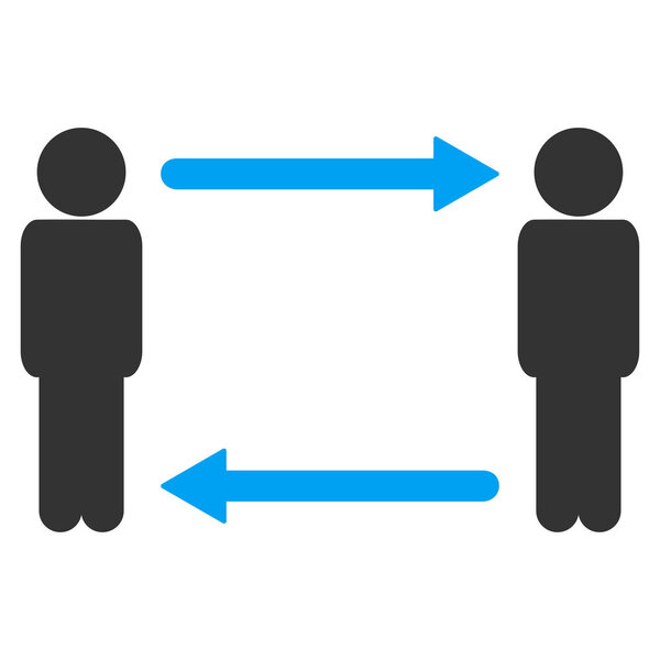Persons Exchange Arrows Vector Icon