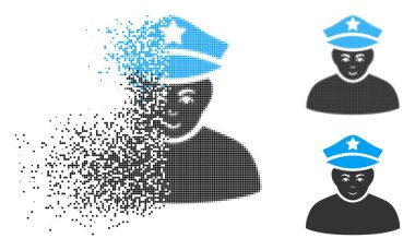 Yüz tahribe piksel noktalı resim ordu genel simgesiyle