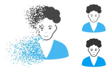 Eriterek nokta yarı ton esmer çocuk simgesiyle yüz