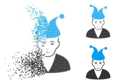 Nokta yarı ton palyaço simge yüzü ile çözünmüş