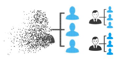 Yüz ile toz nokta yarı ton dağıtım Yöneticisi simgesini