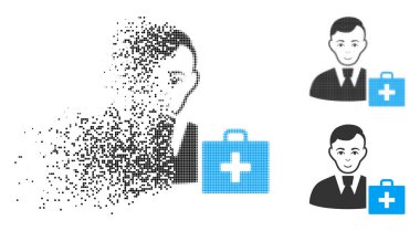 Hareketli piksel noktalı resim ilk yardım Manager simgesi ile yüz