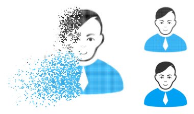 Pixelated noktalı resim Loyer simgesi yüz dağılmakta