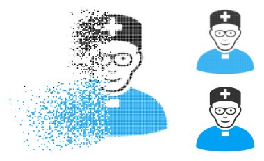 Yarı ton manastır Doktor simge yüzü ile noktalı ışıltı