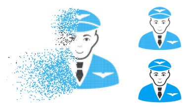 Noktalı yarım ton Pilot simge yüzü ile kırık