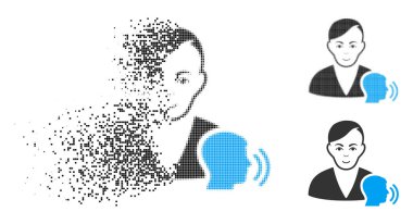 Simge yüzü ile konuşmaya nokta yarı ton Psikanaliz çözünmüş