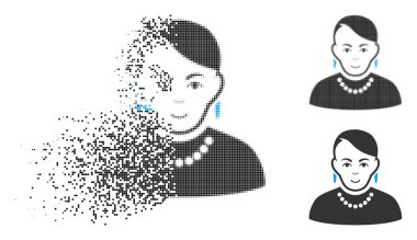 Yüz ile kırık nokta yarı ton Trendy eşcinsel simgesi