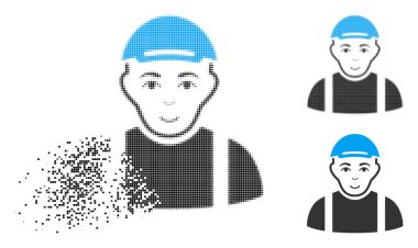Noktalı noktalı resim alt simge yüzü ile çürümüş