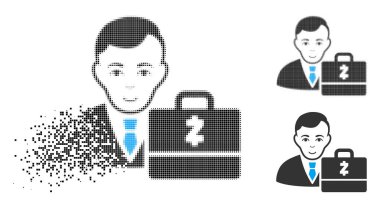 Yüz ile çözünmüş Pixelated noktalı resim Zcash Accounter simgesi