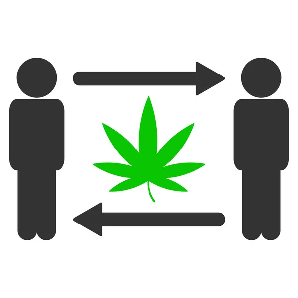Homens Cannabis Exchange Raster Ícone — Fotografia de Stock