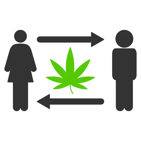 Människor utbyta Cannabis Raster ikonen — Stockfoto