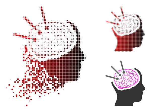 Растворенная икона вскрытия полутонов мозга
