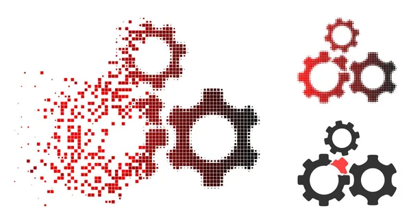 Gebrochener Punkt, gebrochener Schaltmechanismus, Symbol — Stockvektor