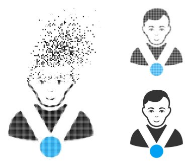 Yüz nokta noktalı resim şampiyonu simgesiyle çözünmüş