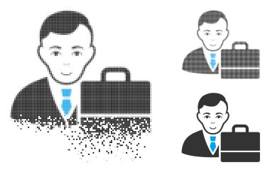 Yüz ile dağınık Pixelated noktalı resim Accounter simgesi