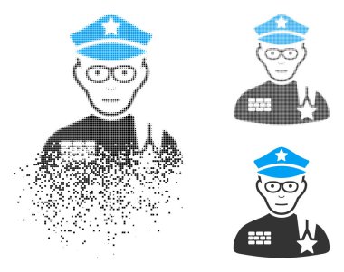 Yüz ile hareketli nokta noktalı resim ordu genel simgesi