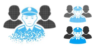 Yüz ile dağınık piksel noktalı resim ordu takım simgesi