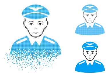 Noktalı yarım ton Aviator simge yüzü ile dağınık