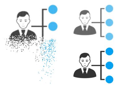 Yüz ile ayrılmış nokta yarı ton dağıtım Yöneticisi simgesi