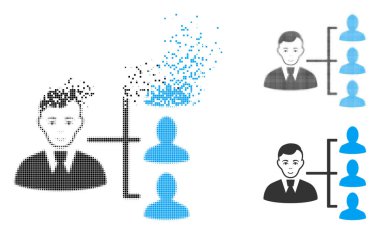 Yüz ile hasarlı nokta yarı ton dağıtım Yöneticisi simgesini