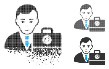 Piksel noktalı resim Electroneum Accounter simgesi yüz ile dağınık