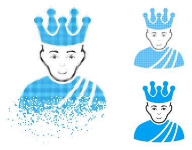 Yüz çözünmüş nokta yarı ton İmparator simgesiyle