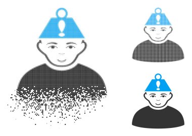 Zagoscic piksel yarı ton başına yüz simgesiyle stres