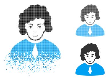 Yüz çözünmüş nokta yarı ton Yargıç simgesiyle