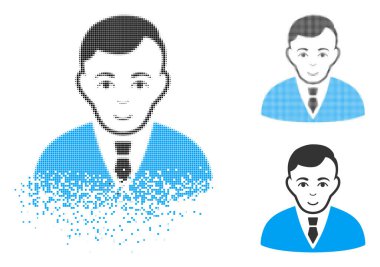 Işıltı Pixelated noktalı resim Yöneticisi simgesi ile yüz