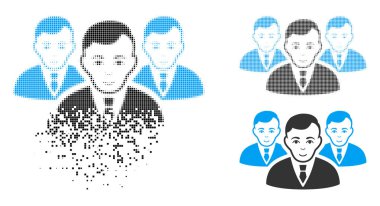 Yüz ile ayrılmış nokta noktalı resim yöneticisi Grup simgesi