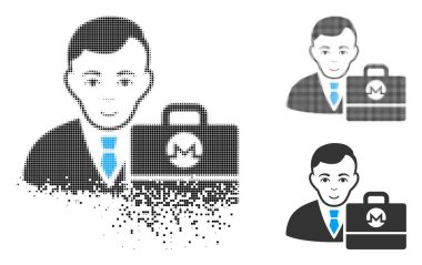 Yüz ile kaybolan nokta yarı ton Monero Accounter simgesi