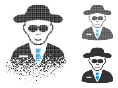 Nokta noktalı resim casus simgesi yüz zarar