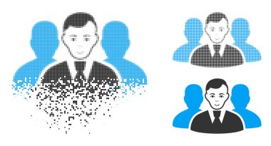 Yüz ile hareketli nokta yarı ton Kullanıcı grubu simgesi