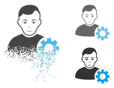 Nokta yarı ton Kullanıcı seçenekleri dişli simgesini yüzü ile eriterek