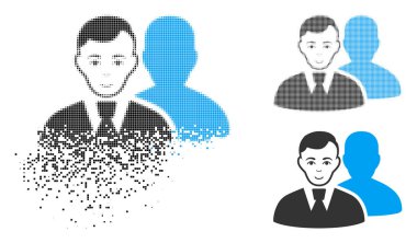 Yüz ile hasarlı nokta yarı ton kullanıcılar simgesi