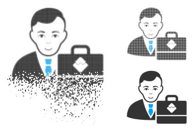 Hareketli yarı ton dalgalar Accounter simge yüzü ile noktalı