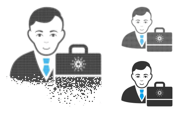 Yüz ile rendelenmiş Pixelated yarı ton Cardano Accounter simgesi