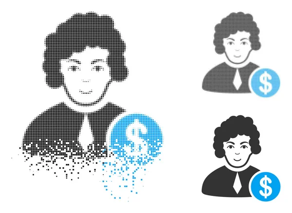 Dağılmakta yarı ton bozuk Yargıç simge yüzü ile noktalı