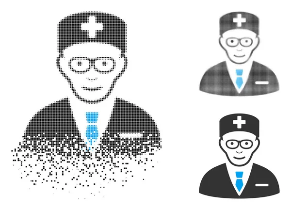 Nokta noktalı resim baş hekim simge yüzü ile dağınık