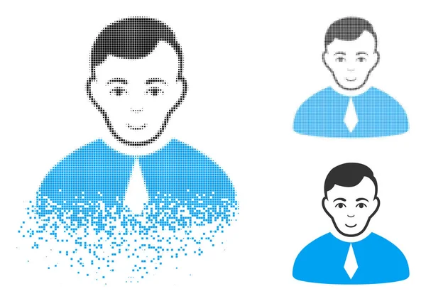 Pixelated yarı ton avukat simgesi yüz dağılmakta