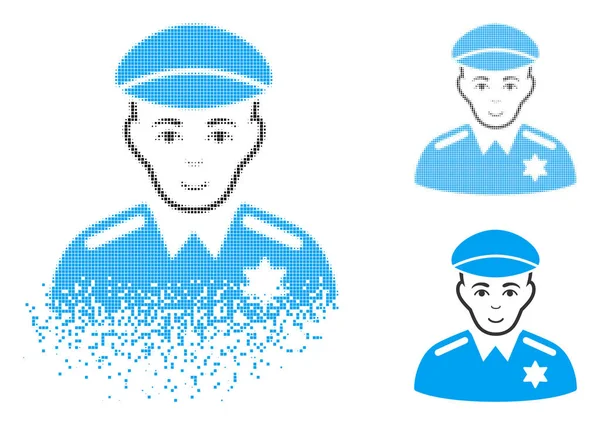 Yüz ile noktalı yarım ton Şerif simgesi hareket