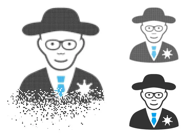 Yüz dağınık nokta yarı ton Şerif simgesiyle