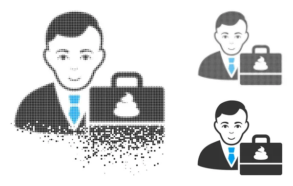 Nokta yarı ton bok Accounter simge yüzü ile çözünmüş