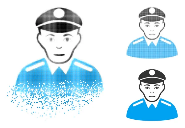 Nokta yarı ton asker simge yüzü ile çözünmüş