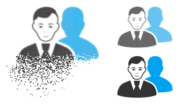 Yüz ile hasarlı nokta yarı ton kullanıcılar simgesi