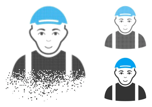 Yüz ile kaybolan piksel noktalı resim alt simge