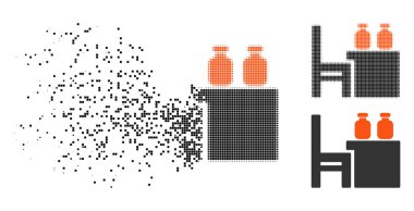 Toz nokta yarı ton eczacı tablo simgesini