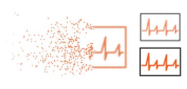 Eriterek noktalı yarım ton kardiyogram simgesi